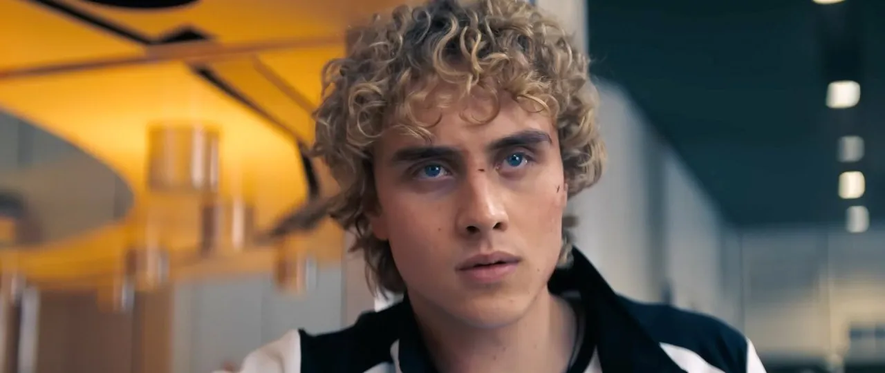 Joseph Zada as Haymitch Abernathy in Capitol quarters, in the Meet Haymitch featurette